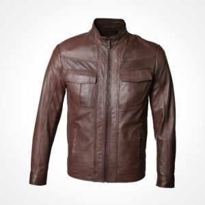 Blouson agneau souple marron - Eliseo