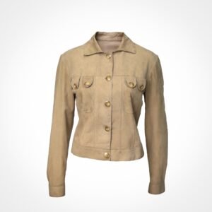 Veste courte en daim beige - Filomena