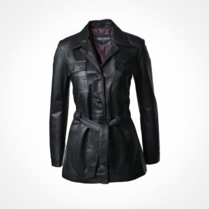 Veste saharienne en cuir - Grazia