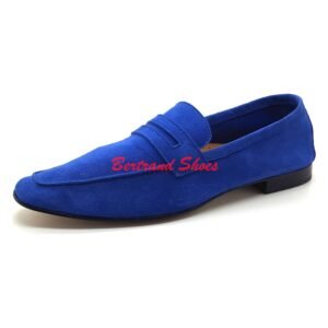 Mocassin en daim bleu majorelle - Delta h