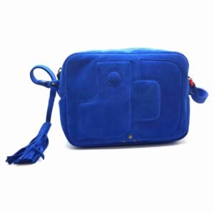 Petit sac en daim bleu majorelle - Andrea