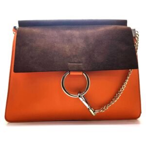 Sac porté épaule marron orange - Beatrice