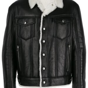 Blouson en peau de mouton retourné noir - Luca