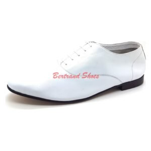 Derbies en cuir souple blanc - Bourges h