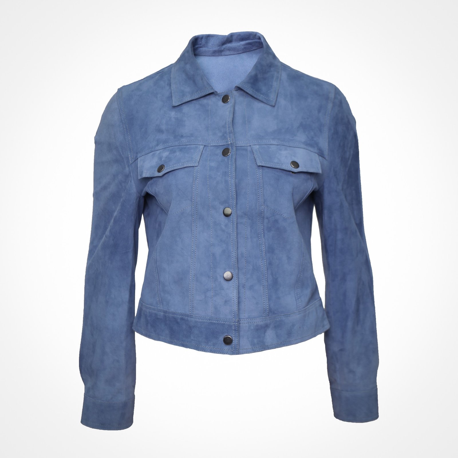 Veste en daim bleu ciel - Fiorella
