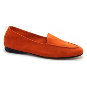 Mocassin daim souple orange- Dumi