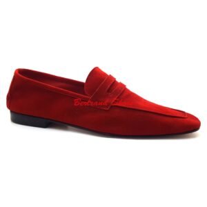 Mocassin en daim rouge - Delta h