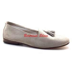 Mocassins à pompons en daim beige - Dani