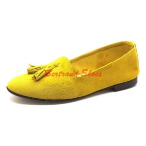 Mocassins à pompons en daim jaune - Dani
