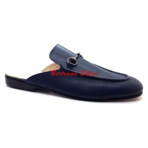 Mules en cuir bleu - Alba