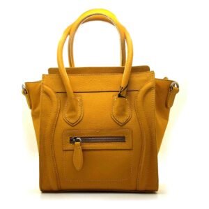 Sac à main Luggage jaune grainé - Francesca