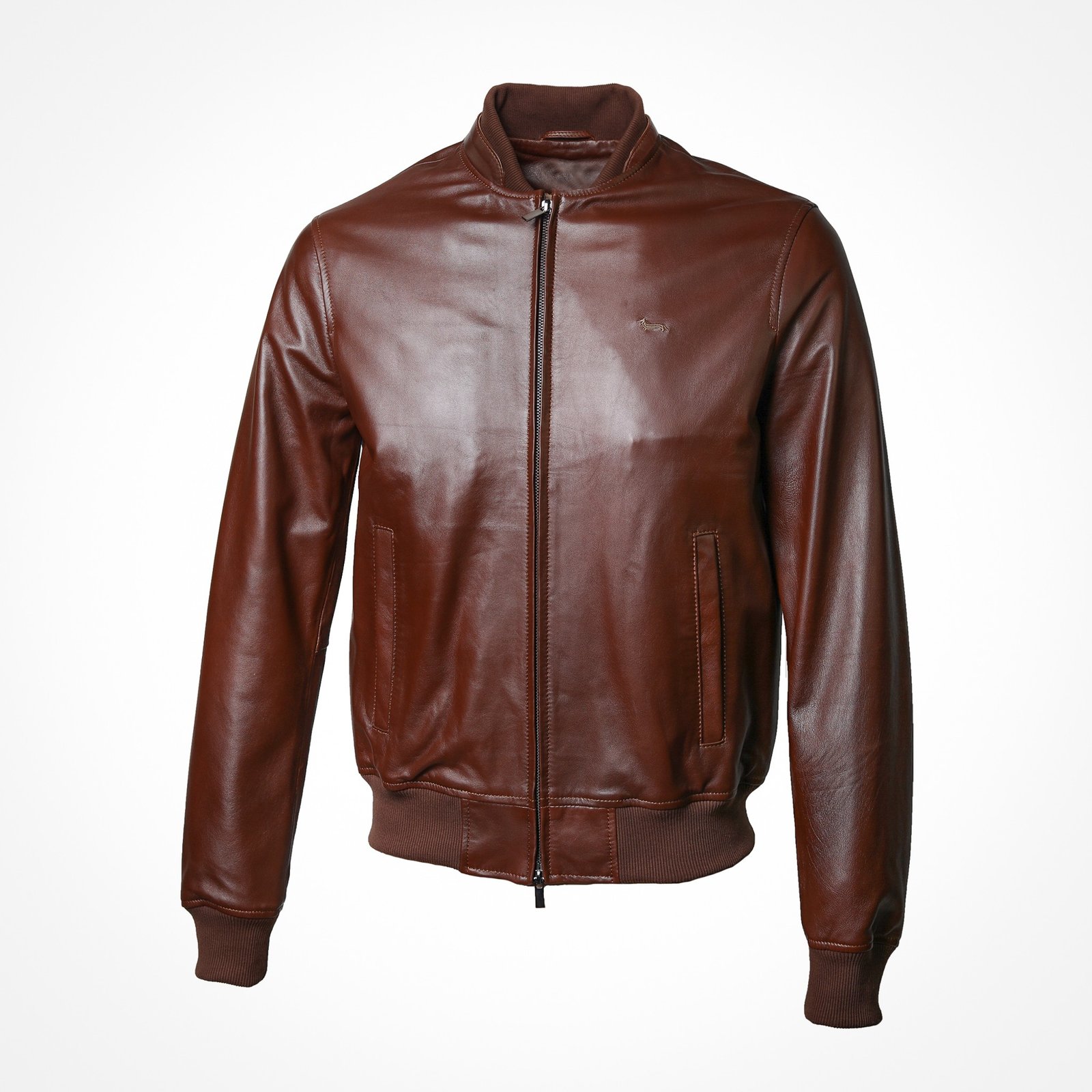 Bomber en cuir souple camel - Salvatore