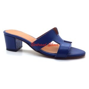 Sandales talon en cuir daim majorelle - 018