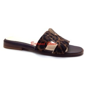 Sandales en cuir poulin leopard - 016