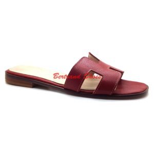 Sandales en cuir rouge - 016