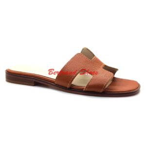 Sandales en cuir camel - 016